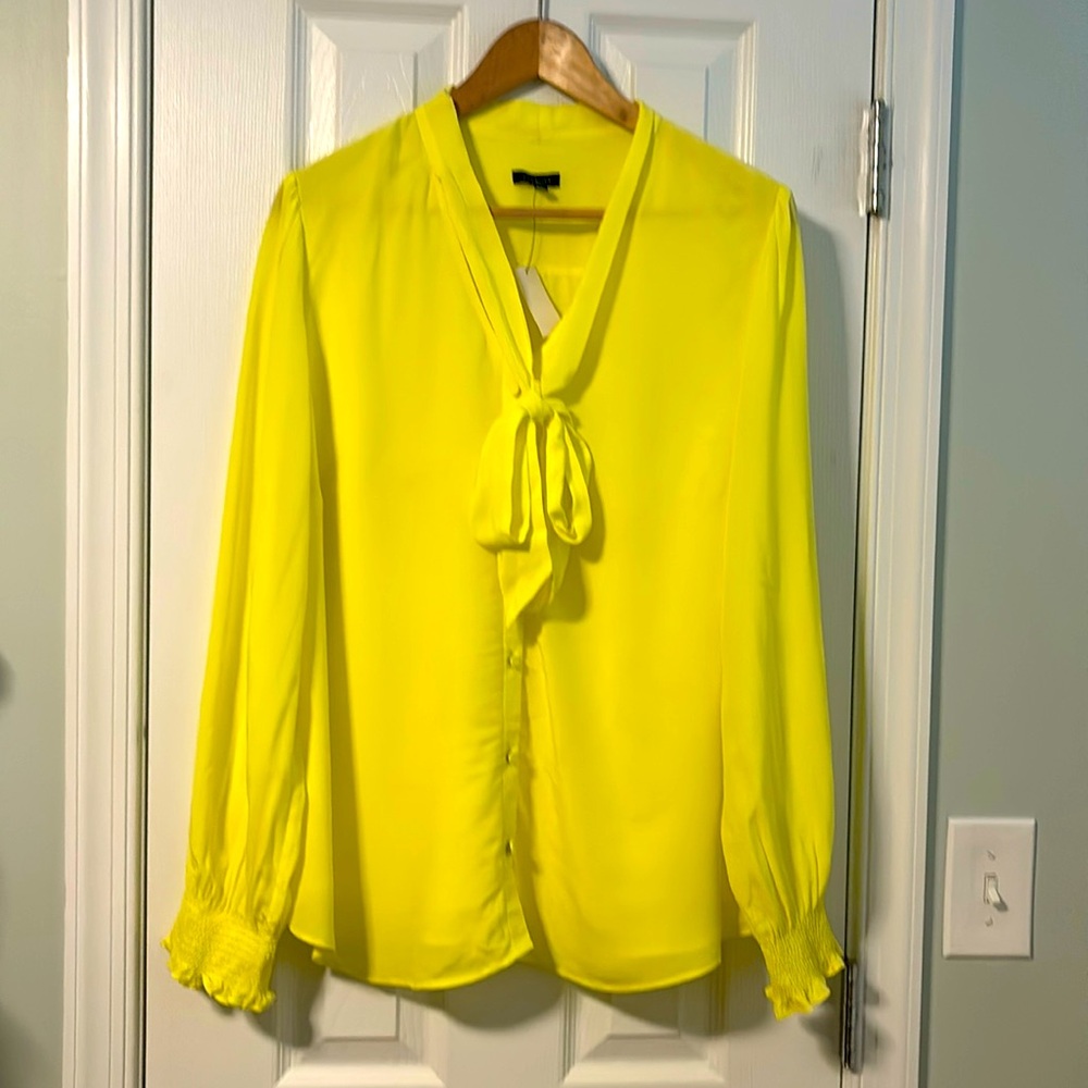 Talbots bright yellow blouse size XL